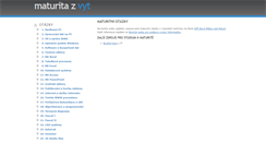 Desktop Screenshot of maturita-vyt.buchtic.net